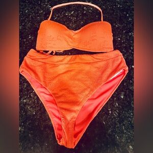 Lucky Brand Bikini, Size Large. Color: Papaya.  Worn once